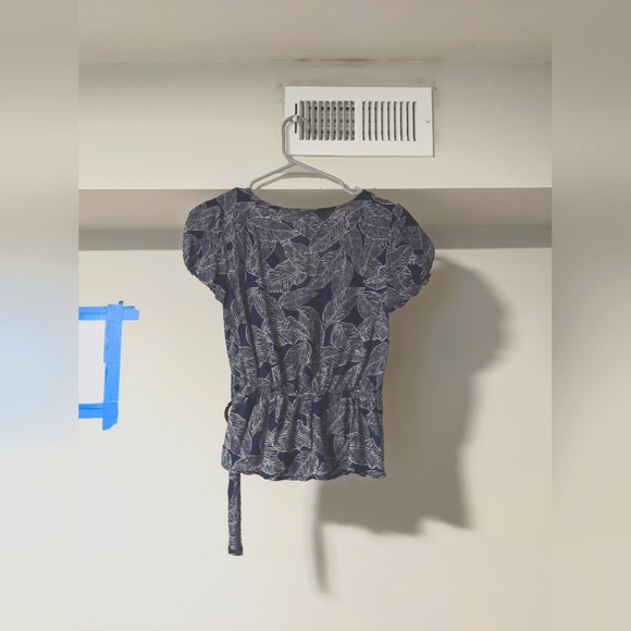 Women's small wrap blouse tropical print - Picture 2 of 4